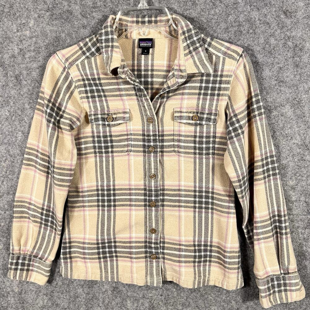 PATAGONIA ($119)‎ Long Sleeve Fjord Flannel Shirt *Mojave Khaki size 6